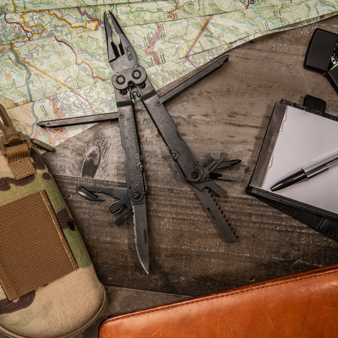 SOG PowerLock 18-in-1 Multi-Tool with V-Cutter (Black Oxide) - Image 2